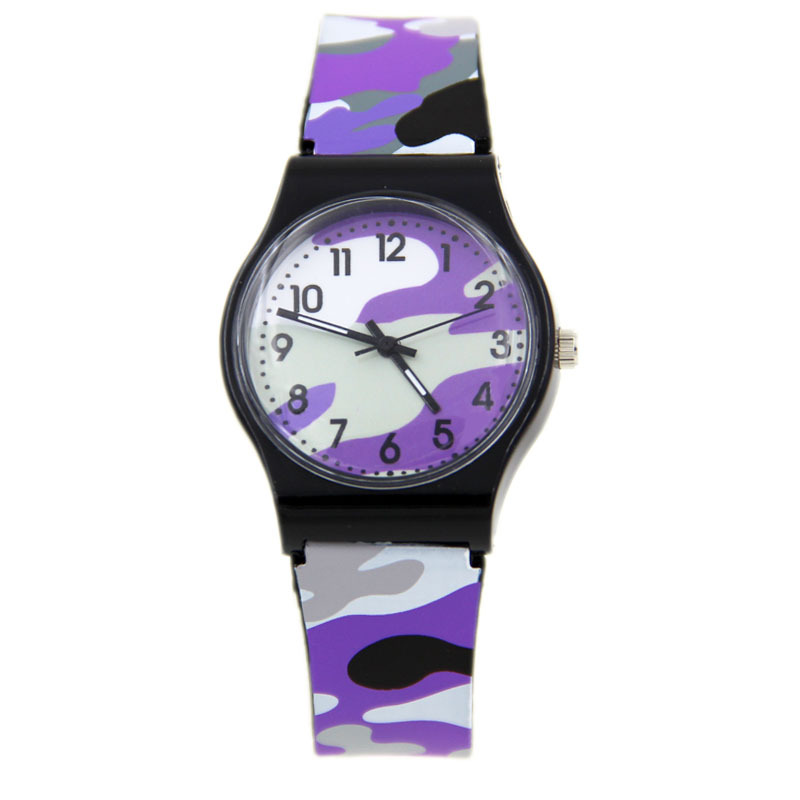 Cartoon quartz watch with PVC strap and pin buckle - Main product view