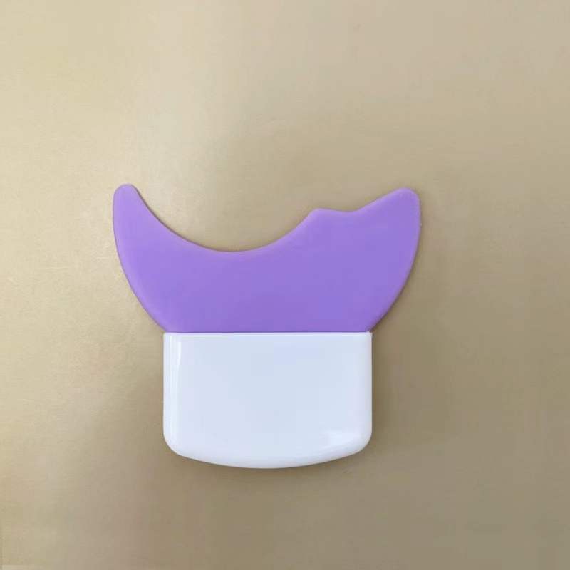 Silicone eye makeup auxiliary baffle for eyeliner and lash application - Large Purple