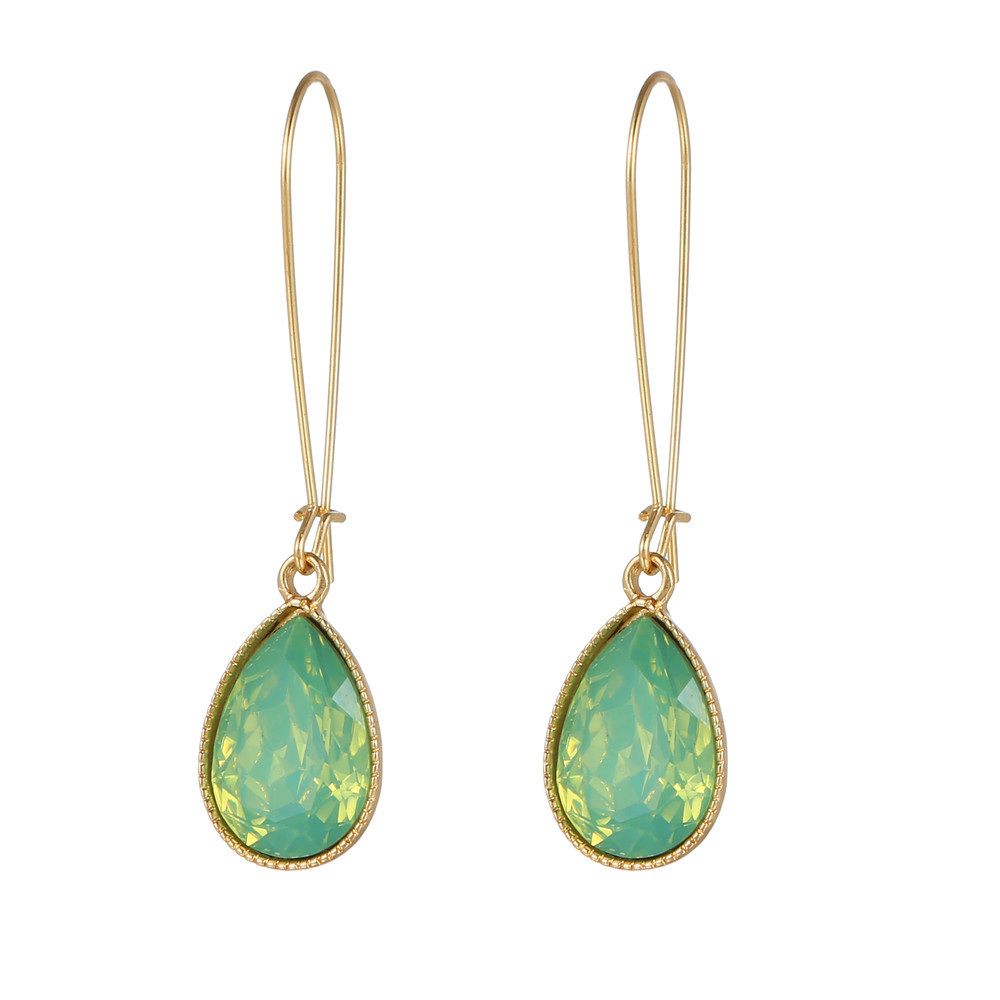 Geometric alloy water-drop earrings with an ellipse-inspired shape - ZJ2938