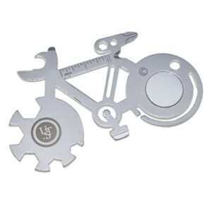 Bicycle-shaped 420 stainless steel repair tool with sandblasted surface - Main product view