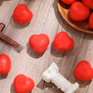 Red heart-shaped PU foam grip ball - Main product view