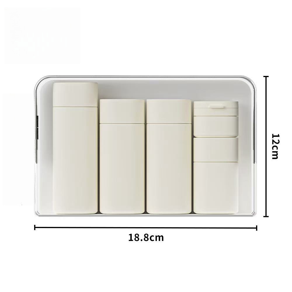 Portable frosted travel bottle filling set in Nordic colors - Suit Nordic White-Bottle Filling Set-White