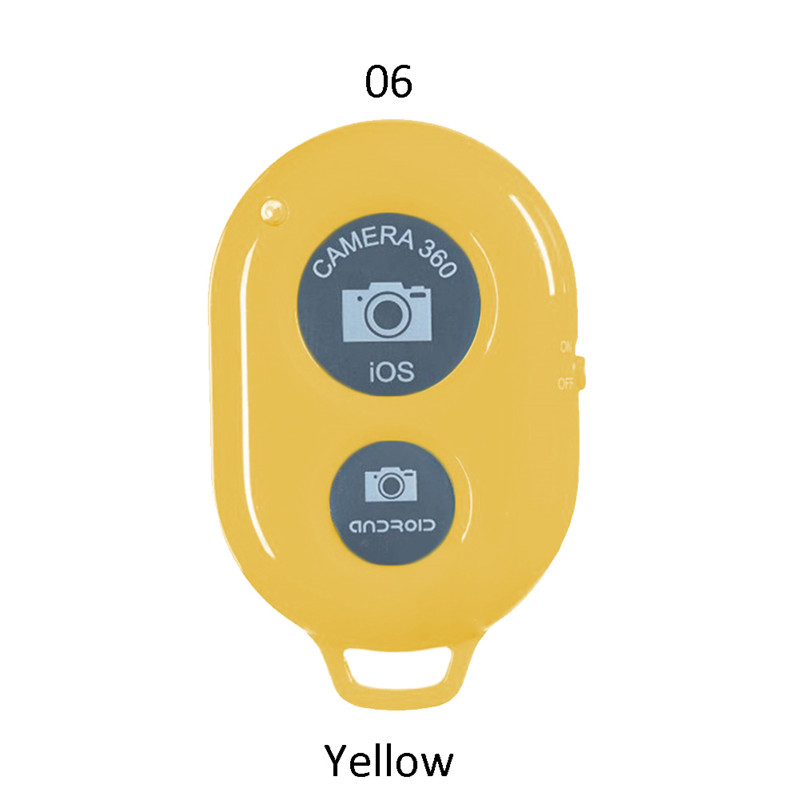 Compact Bluetooth remote control for iOS and Android mobile phones - Yellow