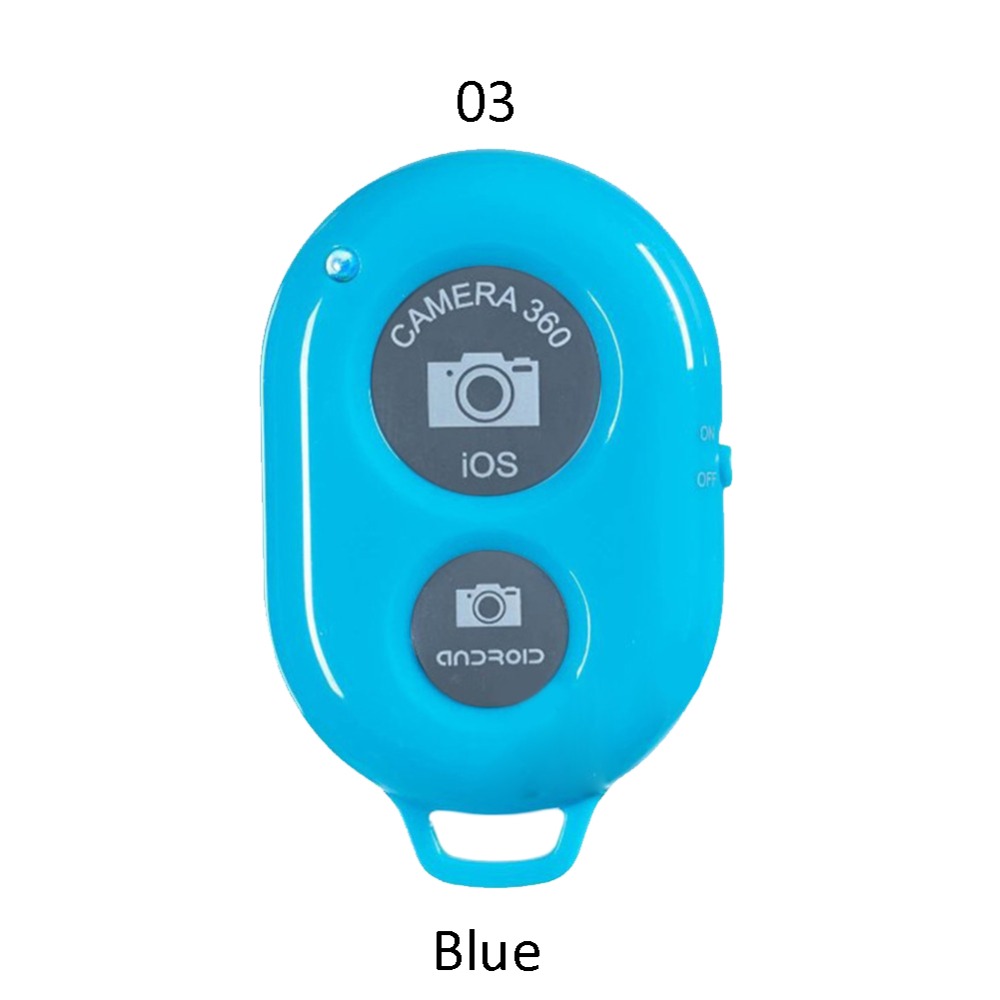 Compact Bluetooth remote control for iOS and Android mobile phones - Blue
