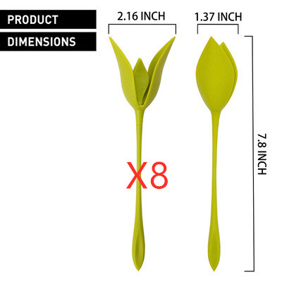 ABS plastic napkin flower folding tool for creating decorative flower buds - 8PC OPP bags