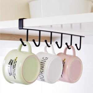Iron nail-free cabinet door hook in white or black - Main product view