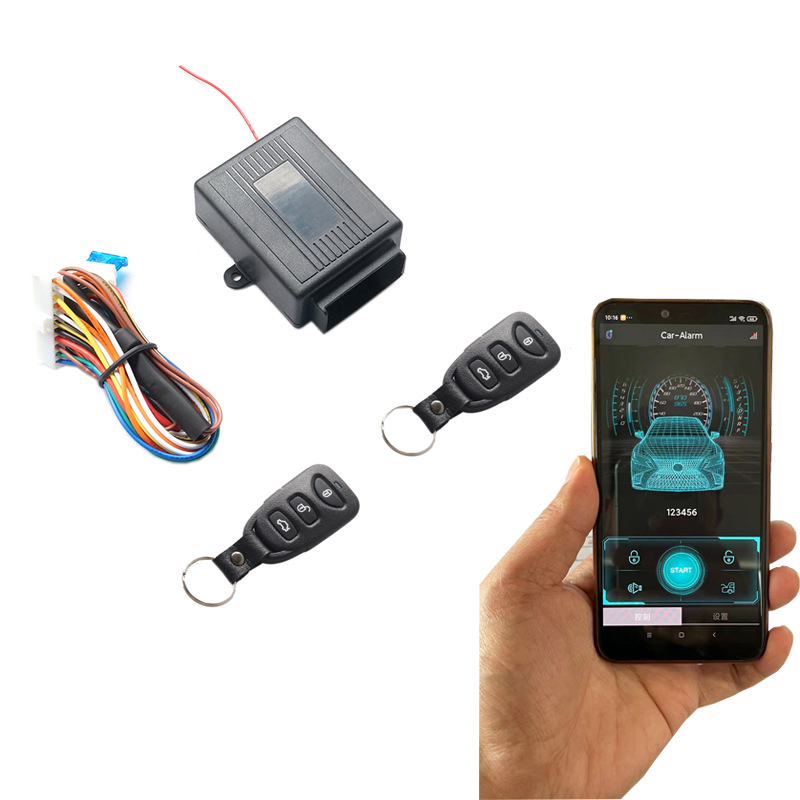 Black GIORDON universal 12V car alarm system auto remote with central lock - T240style