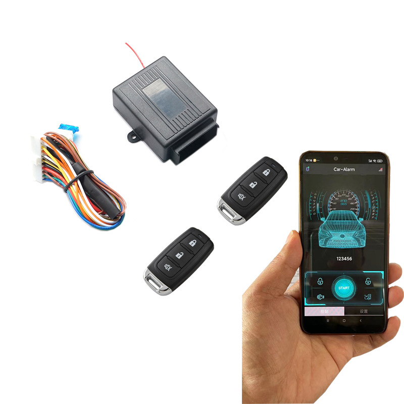 Black GIORDON universal 12V car alarm system auto remote with central lock - Main product view