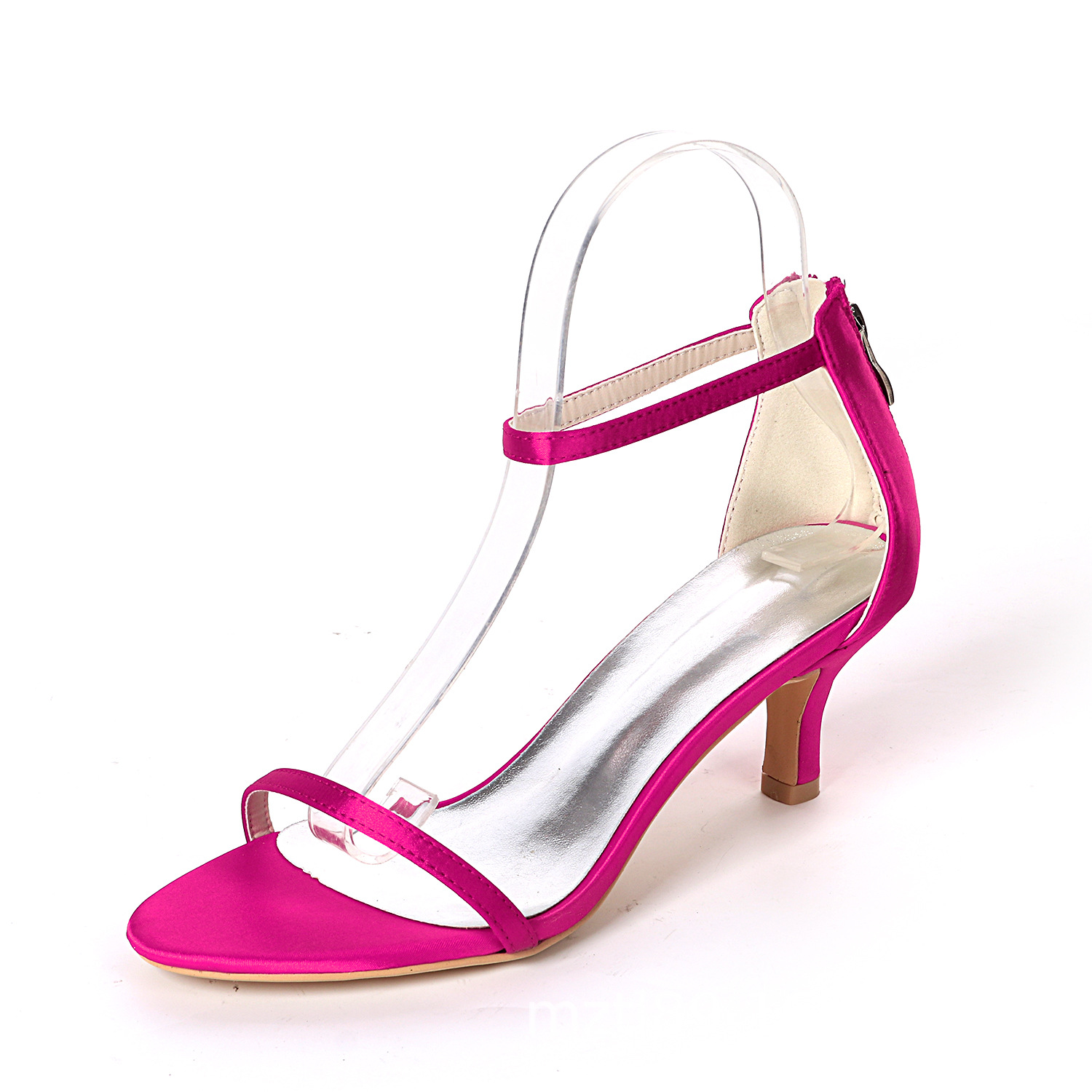 Women's single-strap stiletto high heel sandals - Plum Red-34