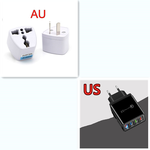 Universal travel plug adapter for American, British, European, Australian and South African plug standards - 1Set