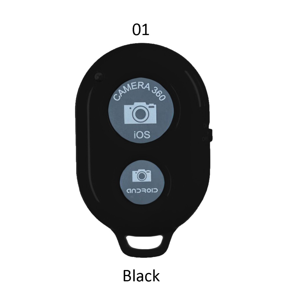 Compact Bluetooth remote control for iOS and Android mobile phones - Black