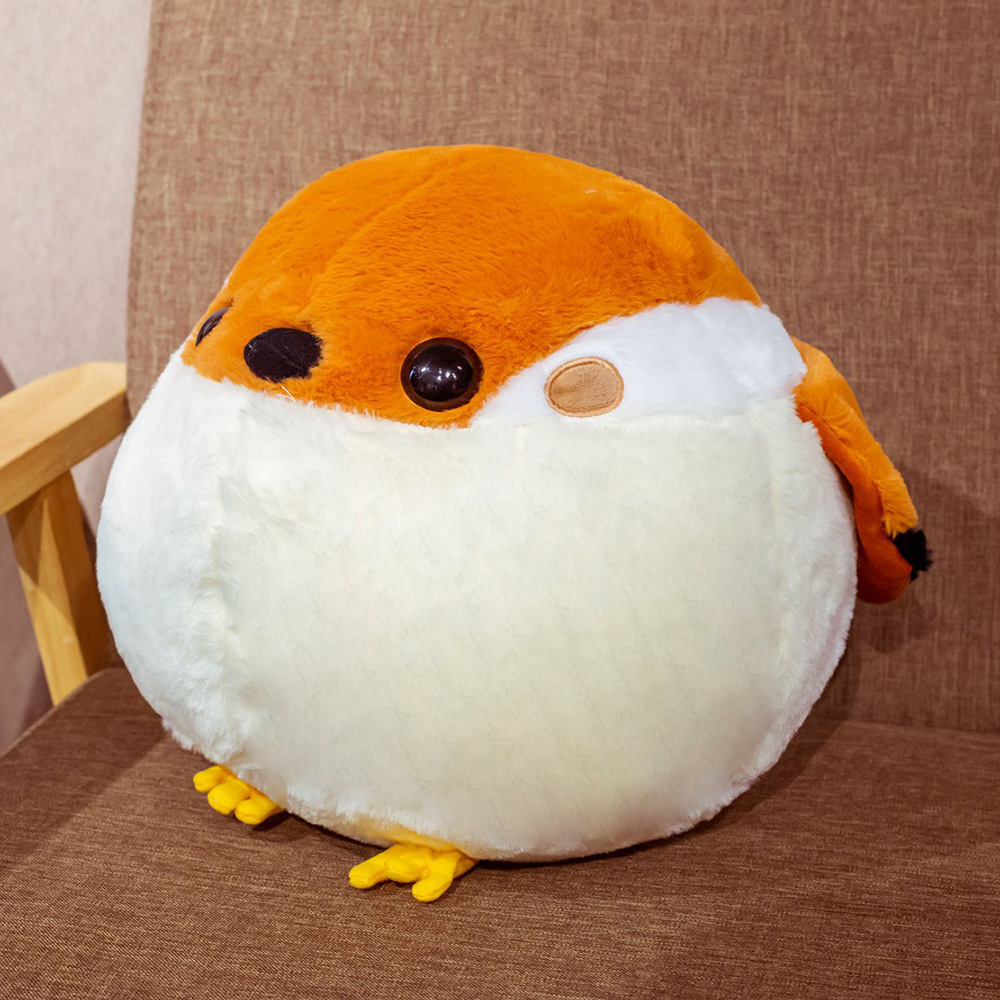 Sparrow plush doll in soft short plush - Brown-30x40cm