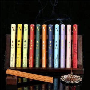 Sandalwood incense sticks in a round tube with multiple fragrance style options - Main product view