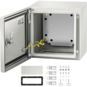 NEMA 4X steel electrical enclosure with hinged cover and lock - Main product view