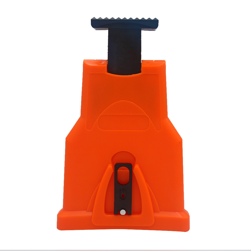 Portable chainsaw chain sharpener tool with two-hole fitting - Orange
