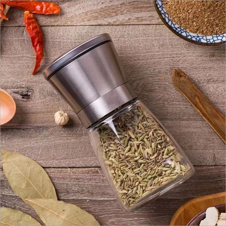 Household kitchen pepper grinder with 180ml and 200ml options - 180ml Stainless Steel