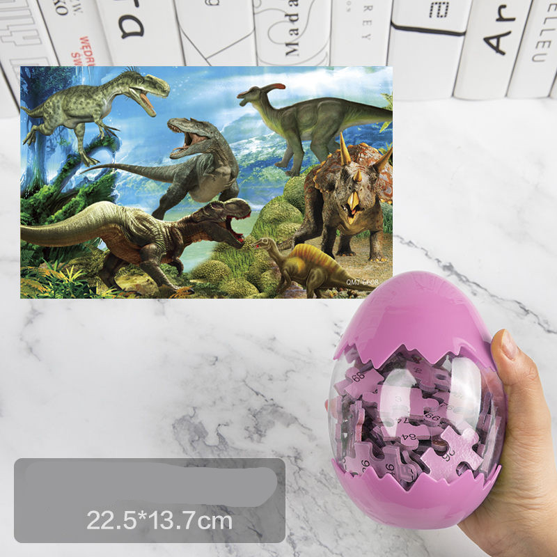 60-piece dinosaur egg puzzle set in dinosaur egg packaging - 8
