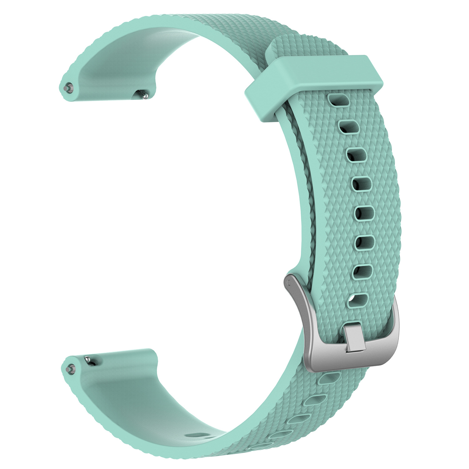 Textured 20mm silicone sports watch strap with steel buckle - Duck-Plus Size 20mm Width