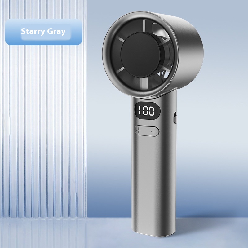 120-speed variable USB handheld fan with brushless motor - Silver-1800 MA