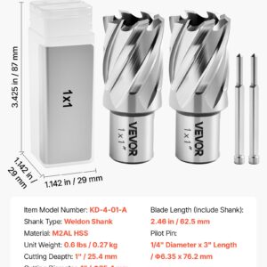 M2AL HSS annular cutter set with magnetic drill bits, pilot pins and storage cases - Main product view