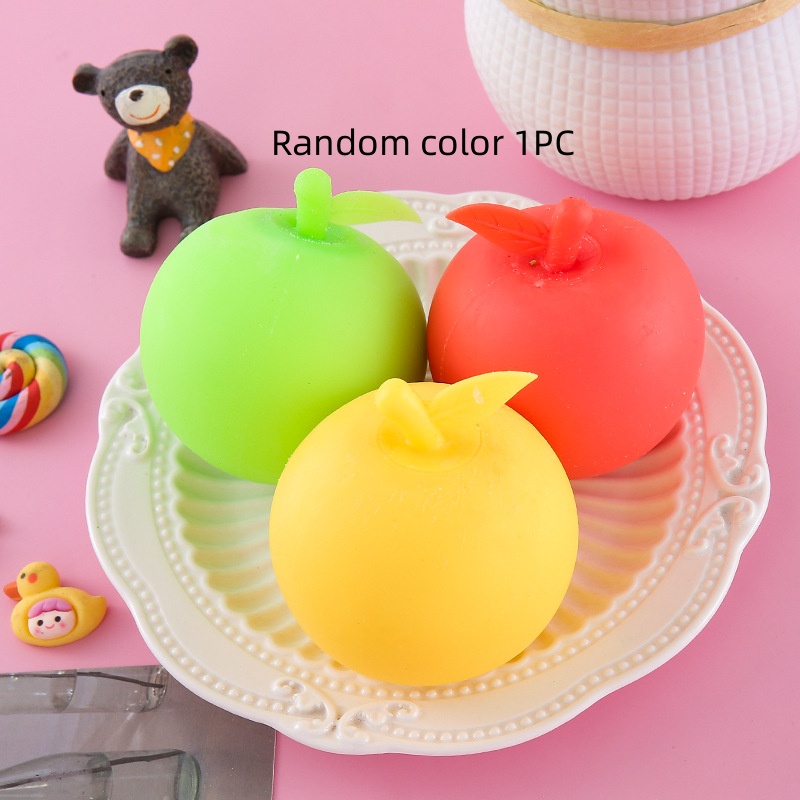 TPR stretch-and-pull stress relief ball in an apple or carrot design - Vent Apple