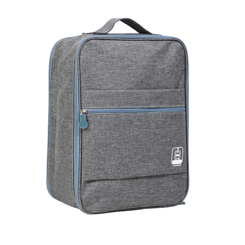 Foldable Oxford cloth hanging shoe bag for luggage - Grey