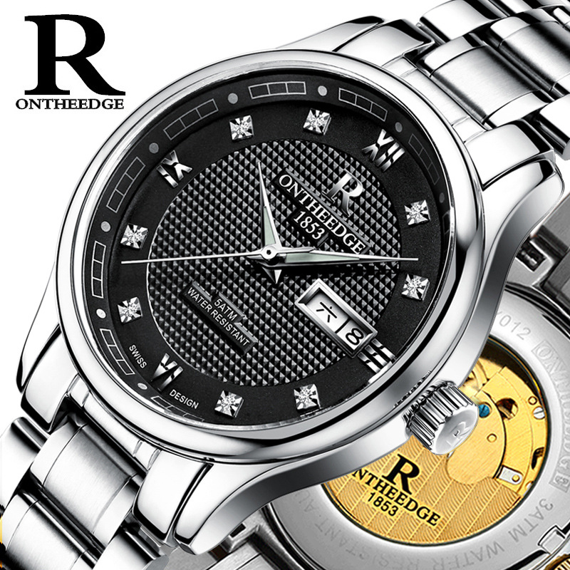 Rui men's automatic mechanical watch with luminous hollow dial - 6