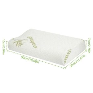 Contoured memory foam pillow with bamboo fiber cover - Main product view