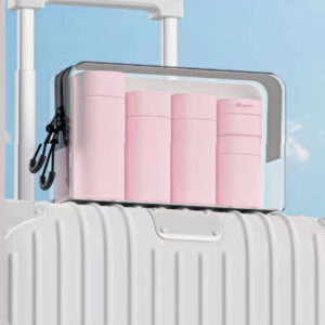 Portable frosted travel bottle filling set in Nordic colors - Main product view