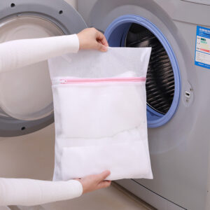 White nylon mesh laundry bags for delicates, underwear and shapewear - Main product view