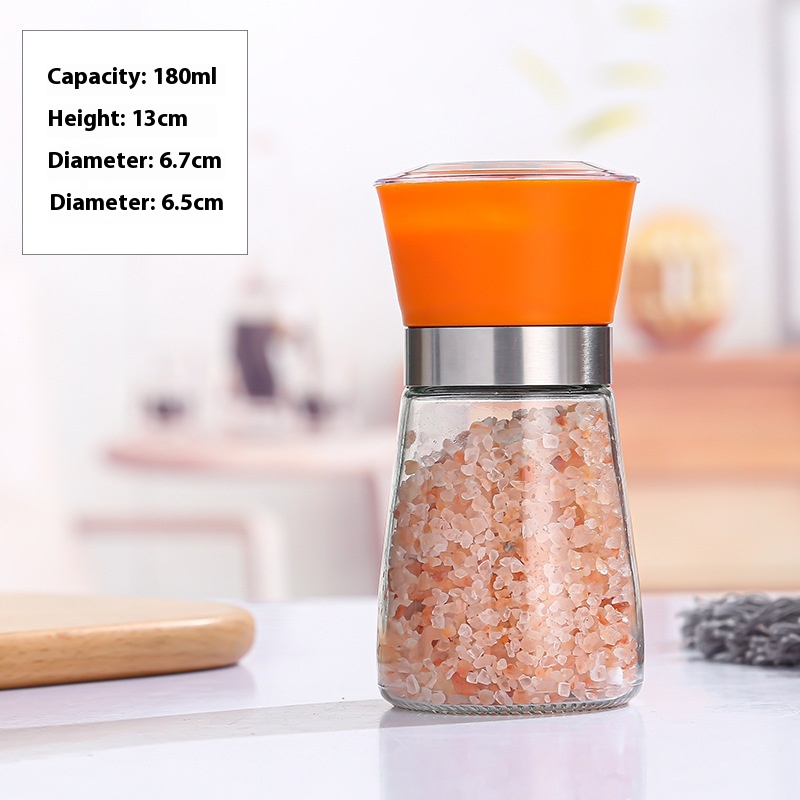 Household kitchen pepper grinder with 180ml and 200ml options - 180ml Grinder Random Color