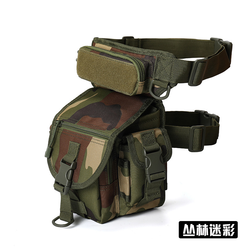 Portable tactical waist bag in Oxford cloth for outdoor sports - Jungle Camouflage
