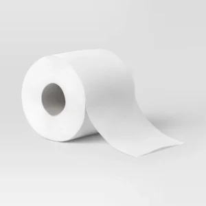 Pack of four double toilet paper rolls with 308 sheets per roll - Main product view